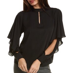 Elie Tahari, Size XL, Elegant Black Women's Top